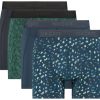 Heren Ten Cate Boxershorts | Ten Cate Heren 4-Pack Microfiber Boxershort Blauw/Groen 1539