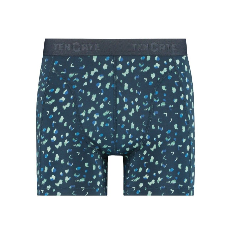 Heren Ten Cate Boxershorts | Ten Cate Heren 4-Pack Microfiber Boxershort Blauw/Groen 1539