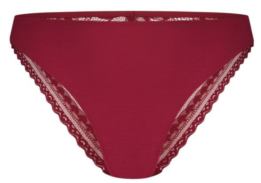 Dames Ten Cate Rio Slip | Ten Cate Dames Secrets Modal Slip Lace Beet Red 5006