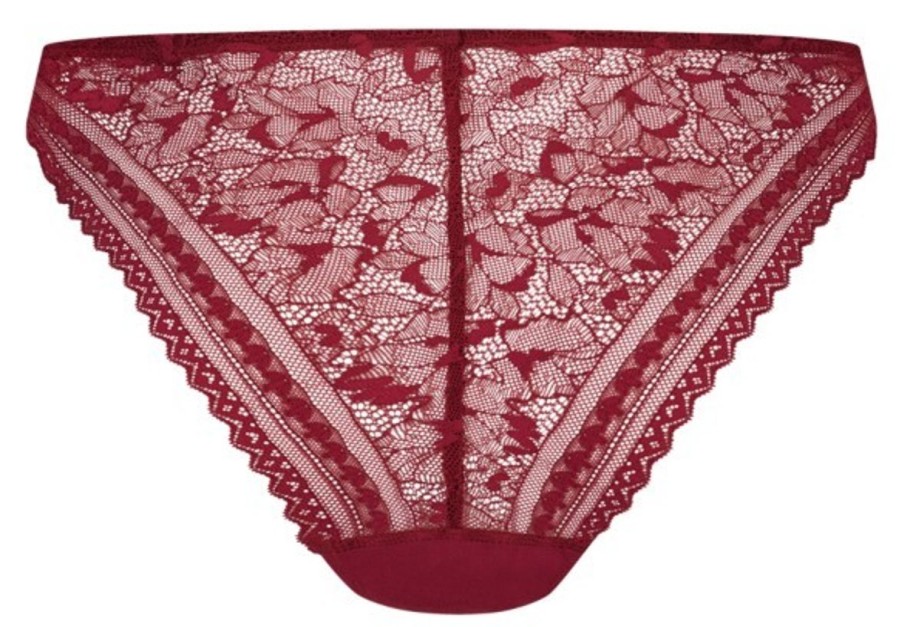 Dames Ten Cate Rio Slip | Ten Cate Dames Secrets Modal Slip Lace Beet Red 5006