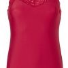 Dames Ten Cate Hemd Met Smalle Bandjes | Ten Cate Dames Secrets Spaghetti Lace Top Rood 634