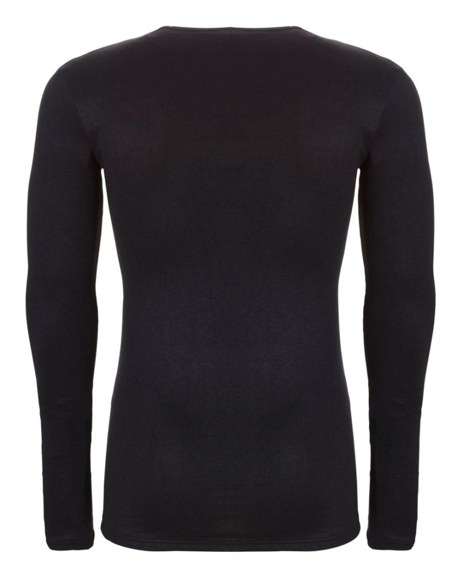 Heren Ten Cate Shirt Met Lange Mouwen | Ten Cate Heren Thermo V-Neck Longsleeve Black 090