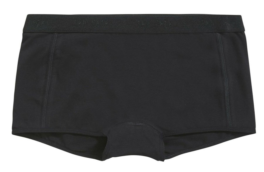 Meisjes Ten Cate Boxer | Ten Cate Meisjes Organic Cotton Stretch 2-Pack Short Zwart 090