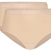 Dames Ten Cate Midi Slip | Ten Cate Dames Basics 2-Pack Midi Beige 029