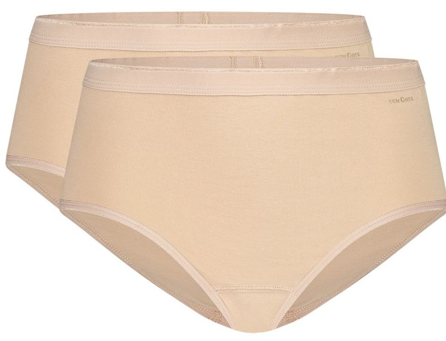 Dames Ten Cate Midi Slip | Ten Cate Dames Basics 2-Pack Midi Beige 029