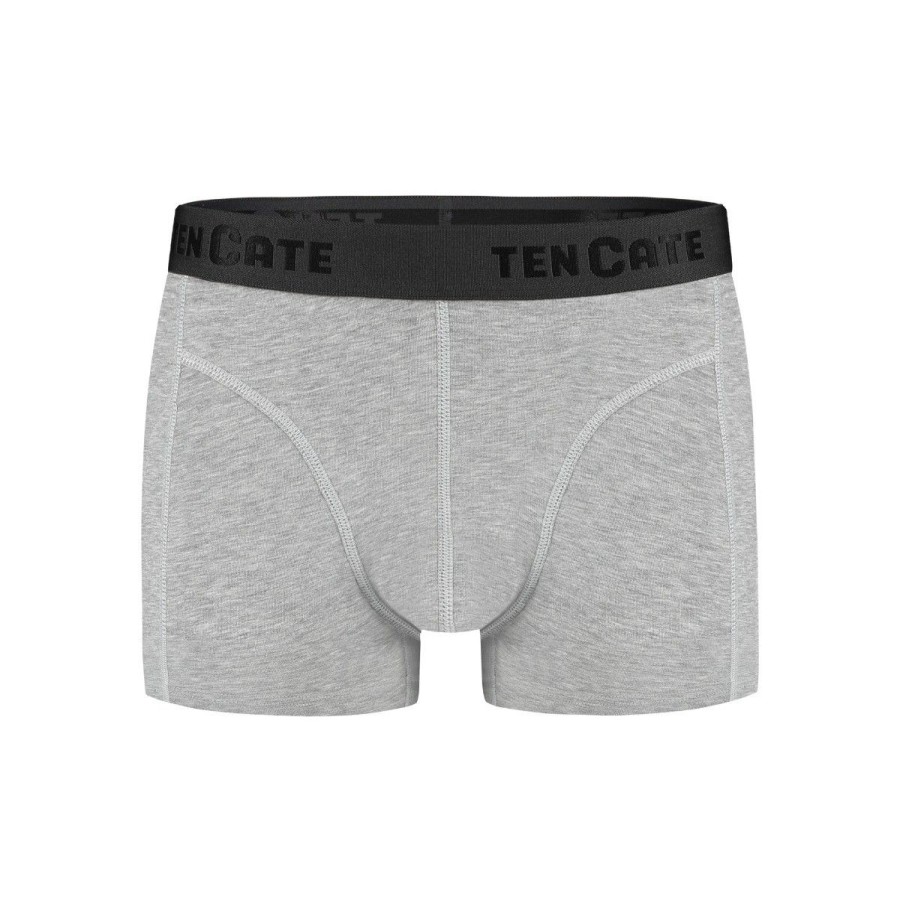 Heren Ten Cate Boxershorts | Ten Cate Heren Basics 2-Pack Shorty Grijs 955