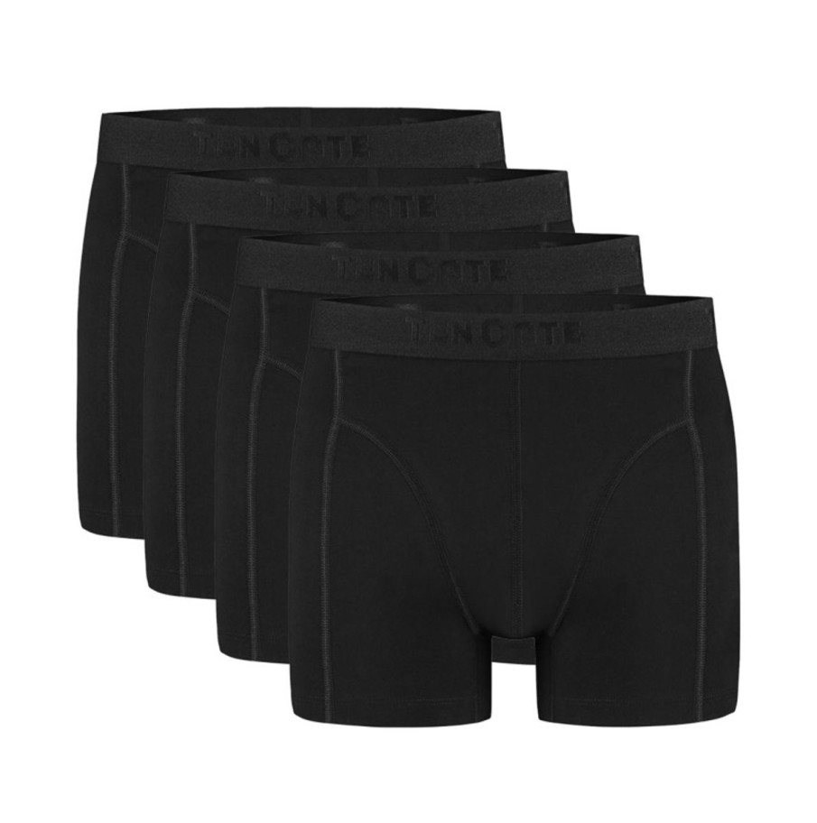 Heren Ten Cate Short Met Lange Pijpjes | Ten Cate Heren Basics Men Shorts 4 Pack Black 090