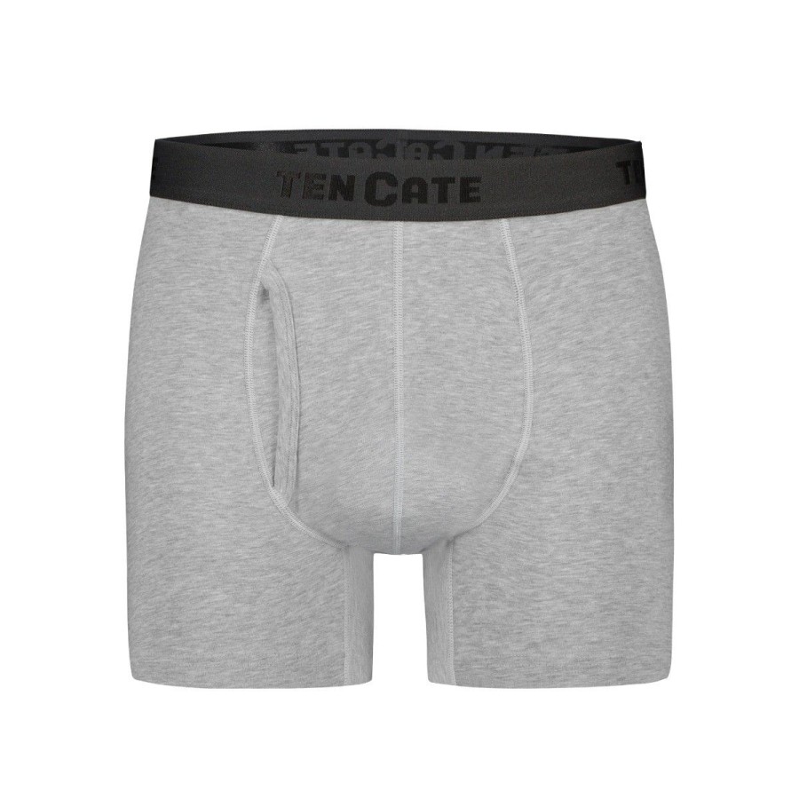 Heren Ten Cate Boxershorts | Ten Cate Heren Basics 2-Pack Boxershort Grijs 955