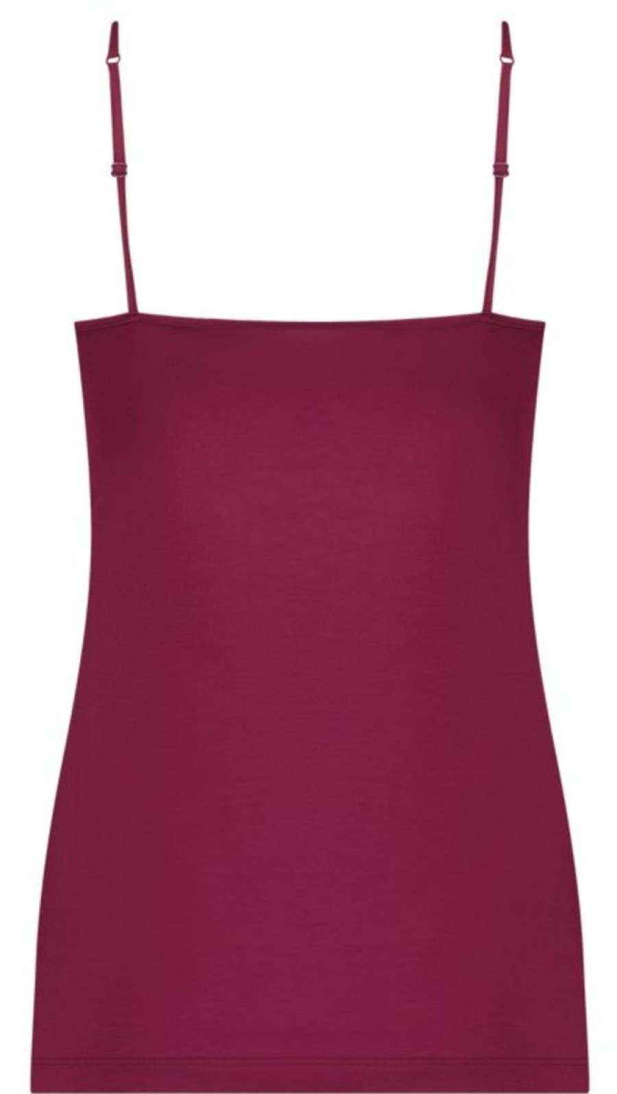 Dames Ten Cate Hemd Met Smalle Bandjes | Ten Cate Dames Secrets Modal Top V-Neck Beet Red 5006