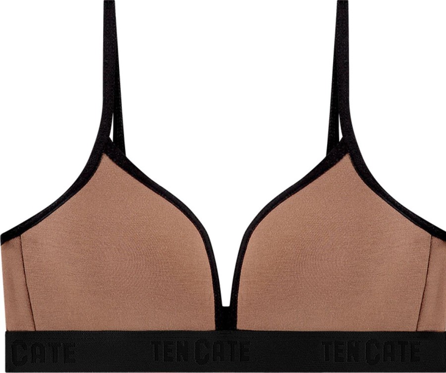 Meisjes Ten Cate Tiener Bh | Ten Cate Meisjes Basic Padded Bh Hazelnut 1534