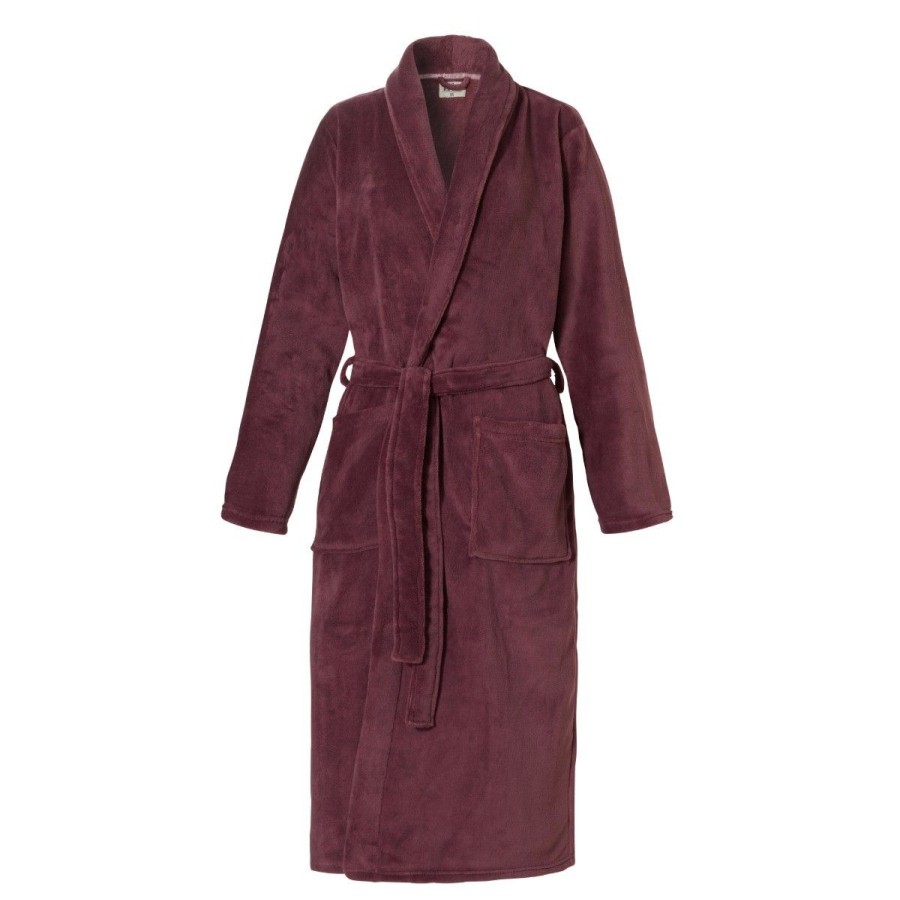 Dames Ten Cate | Ten Cate Dames Fleece Badjas Aubergine 2385