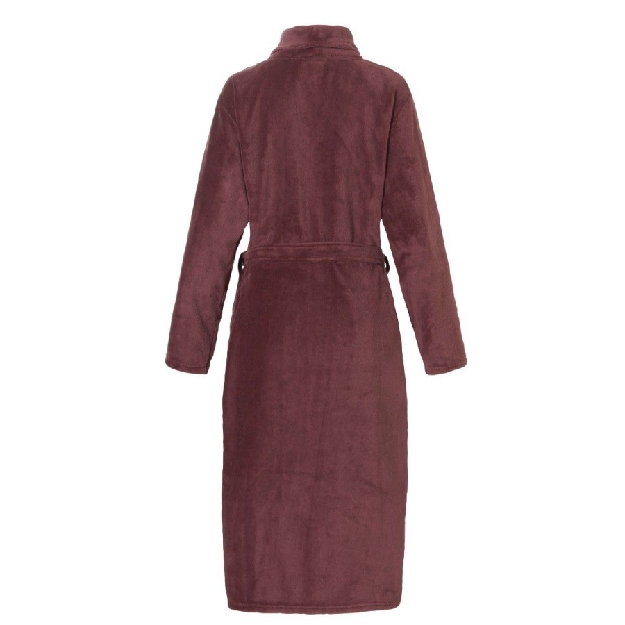 Dames Ten Cate | Ten Cate Dames Fleece Badjas Aubergine 2385