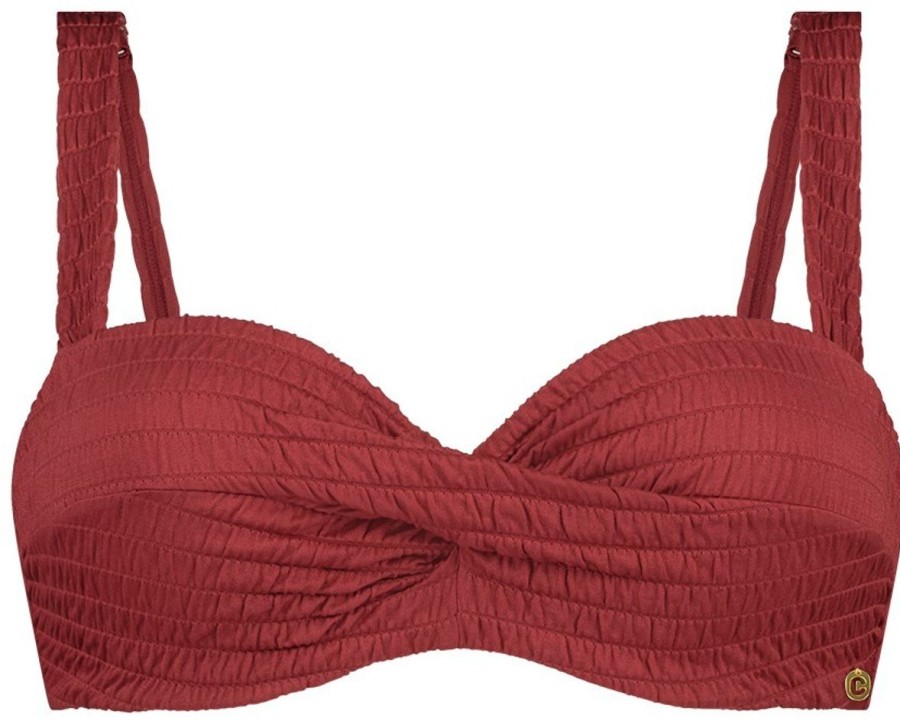 Dames Ten Cate Ten Cate Beach | Ten Cate Beach Dames Bikinitop Shiny Rouge 2372