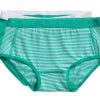 Meisjes Ten Cate Slip | Ten Cate Meisjes Basics 210Y 2-Pack Slip Mint Stripe/Mint