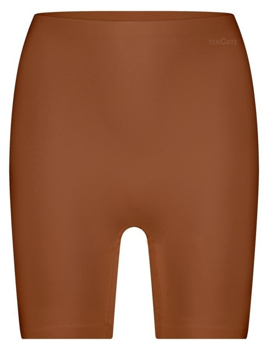 Dames Ten Cate Lange Pijpjes | Ten Cate Dames Secrets High Waist Long Shorts Pecan 1553