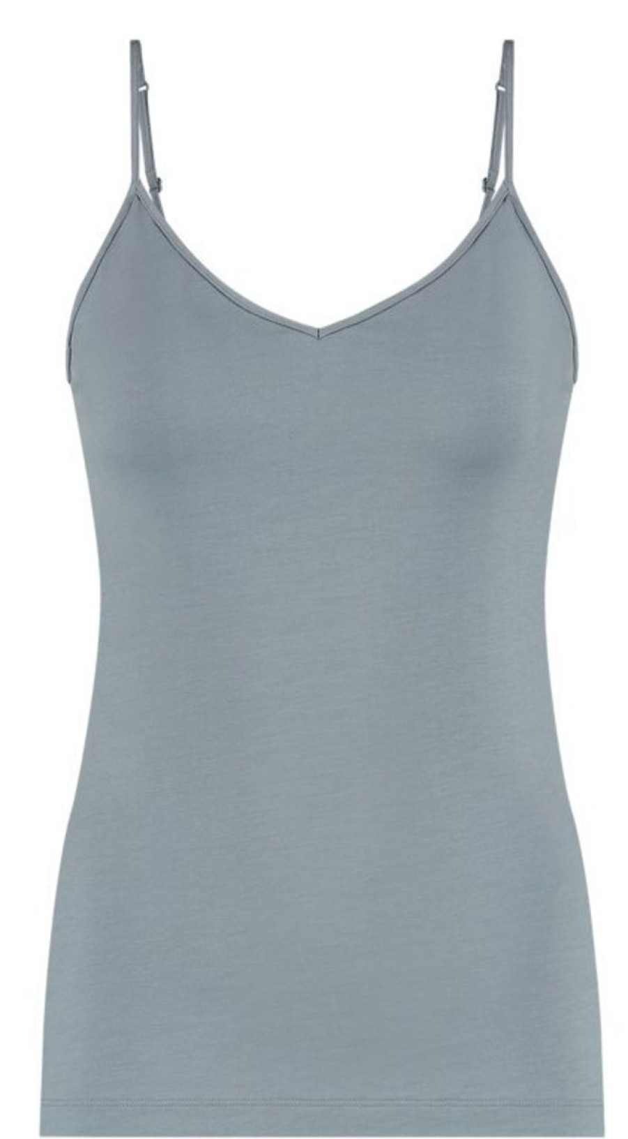 Dames Ten Cate Hemd Met Smalle Bandjes | Ten Cate Dames Secrets Spaghetti Top V-Neck Dove Blue 1593