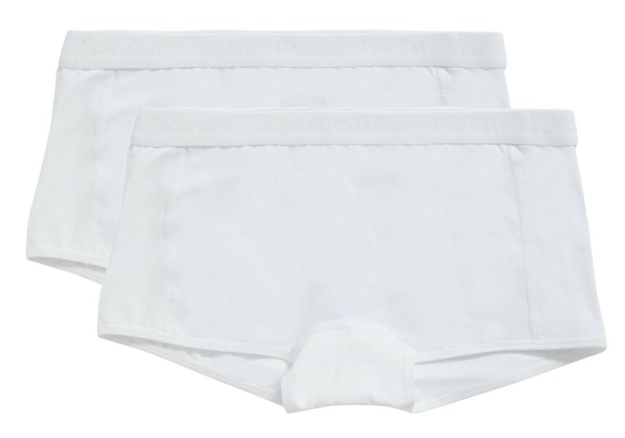 Meisjes Ten Cate Boxer | Ten Cate Meisjes Organic Cotton Stretch 2-Pack Short Wit 001