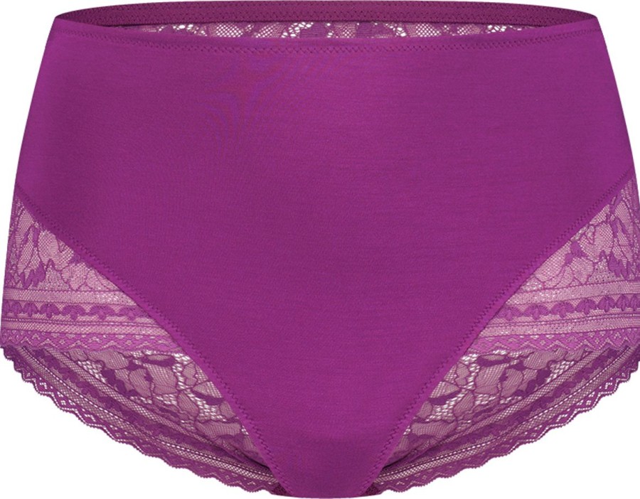 Dames Ten Cate Midi Slip | Ten Cate Dames Secrets Special High Waist Lace Purple 1595