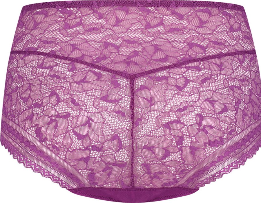 Dames Ten Cate Midi Slip | Ten Cate Dames Secrets Special High Waist Lace Purple 1595