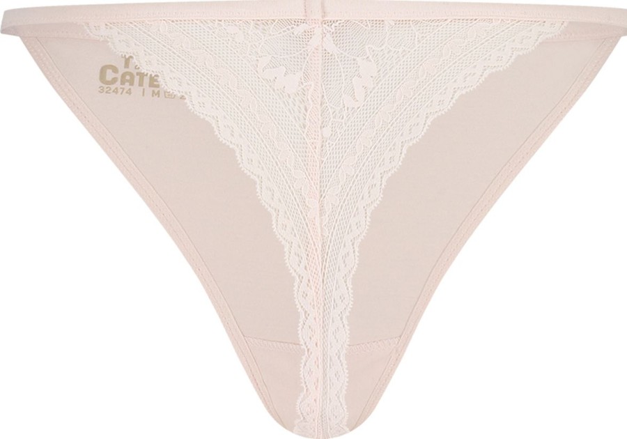 Dames Ten Cate Strings | Ten Cate Dames Secrets Special String Lace Soft Pink 1604