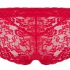 Dames Ten Cate Hipsters | Ten Cate Dames Secrets Lace Hipster Laceback Naadloos Rood 634