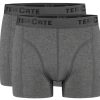 Heren Ten Cate Boxershorts | Ten Cate Heren Basics 2-Pack Boxershort Antraciet 1392