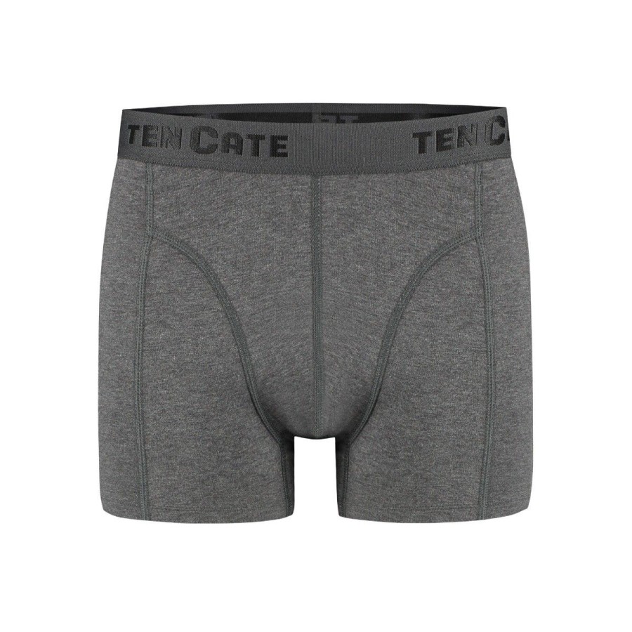 Heren Ten Cate Boxershorts | Ten Cate Heren Basics 2-Pack Boxershort Antraciet 1392