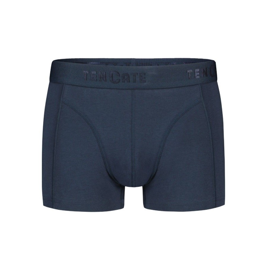 Heren Ten Cate Boxershorts | Ten Cate Heren Basics 2-Pack Shorty Donkerblauw 159