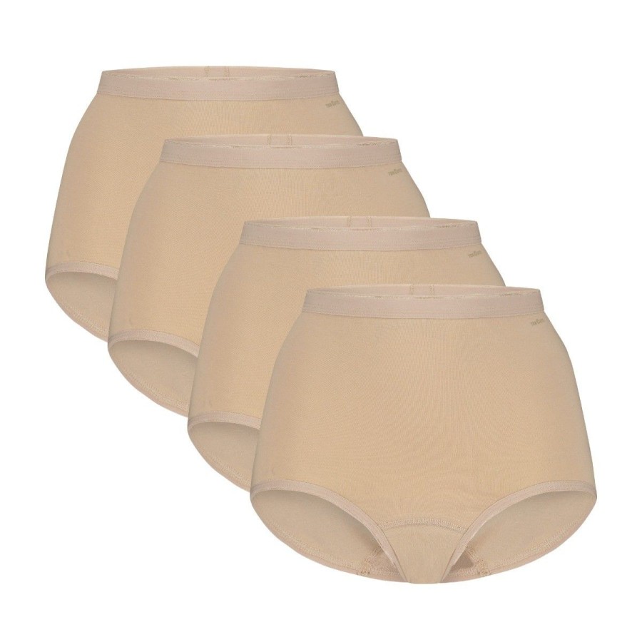 Dames Ten Cate Maxi Slip | Ten Cate Dames Basics 4-Pack High Waist Beige 029