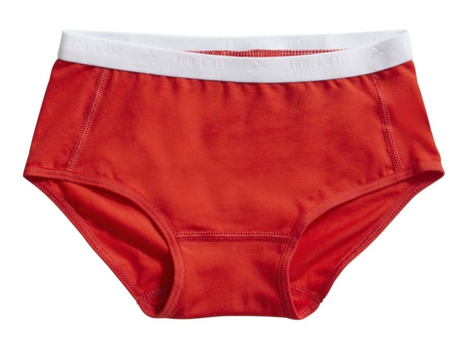 Meisjes Ten Cate Slip | Ten Cate Meisjes Basics 210Y 2-Pack Slip Flame Scarlet Stripe/Flame Scarlet