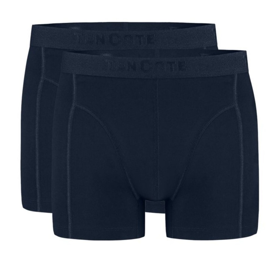 Heren Ten Cate Boxershorts | Ten Cate Heren Basics Men Shorts 2 Pack Navy 159