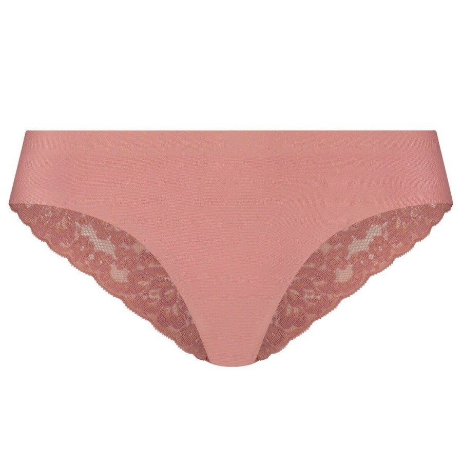 Dames Ten Cate Strings | Ten Cate Dames Secrets Seasonal Lace Brazilian Soft Rose 3195