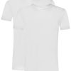 Heren Ten Cate Shirt Met Korte Mouwen | Ten Cate Heren Basics 2-Pack T-Shirt High Neck Wit 001