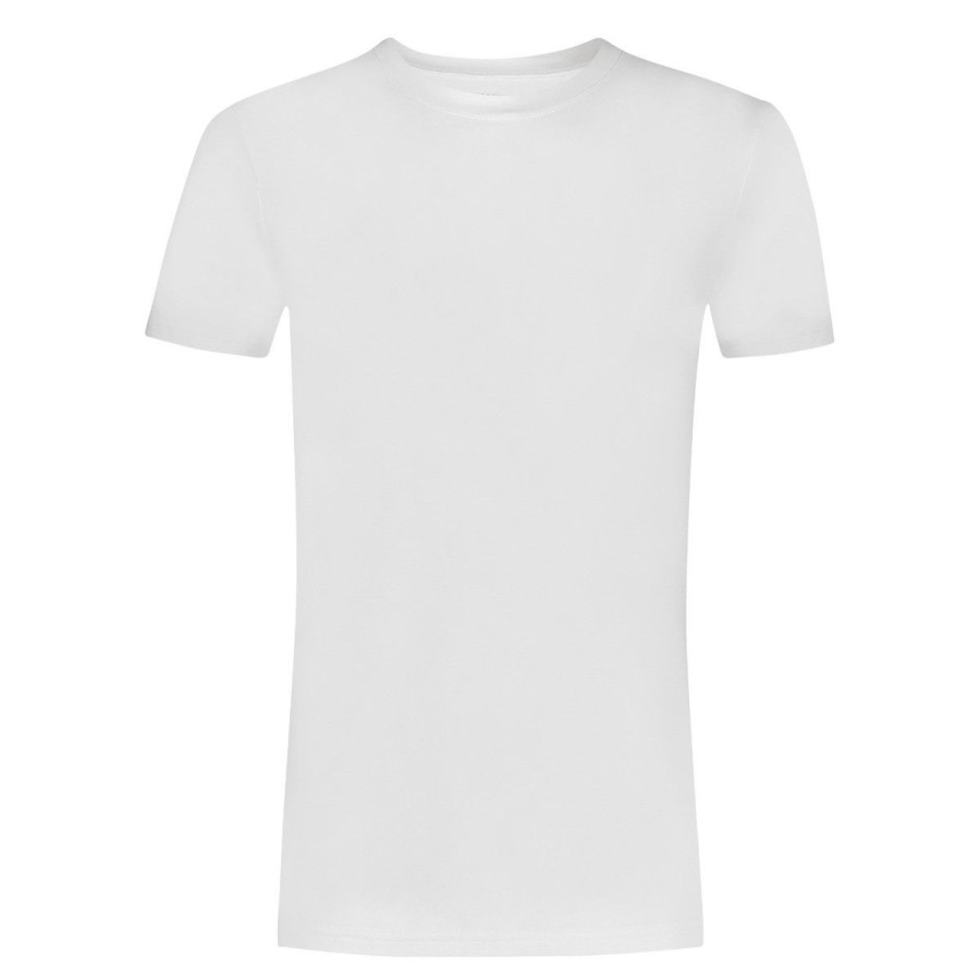 Heren Ten Cate Shirt Met Korte Mouwen | Ten Cate Heren Basics 2-Pack T-Shirt High Neck Wit 001