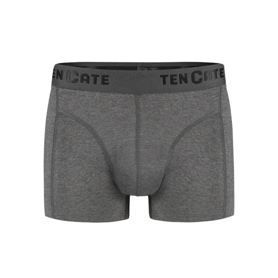 Heren Ten Cate Boxershorts | Ten Cate Heren Basics 2-Pack Shorty Antraciet 1392