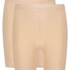 Dames Ten Cate Lange Pijpjes | Ten Cate Dames Basics 2-Pack Long Short Beige 029