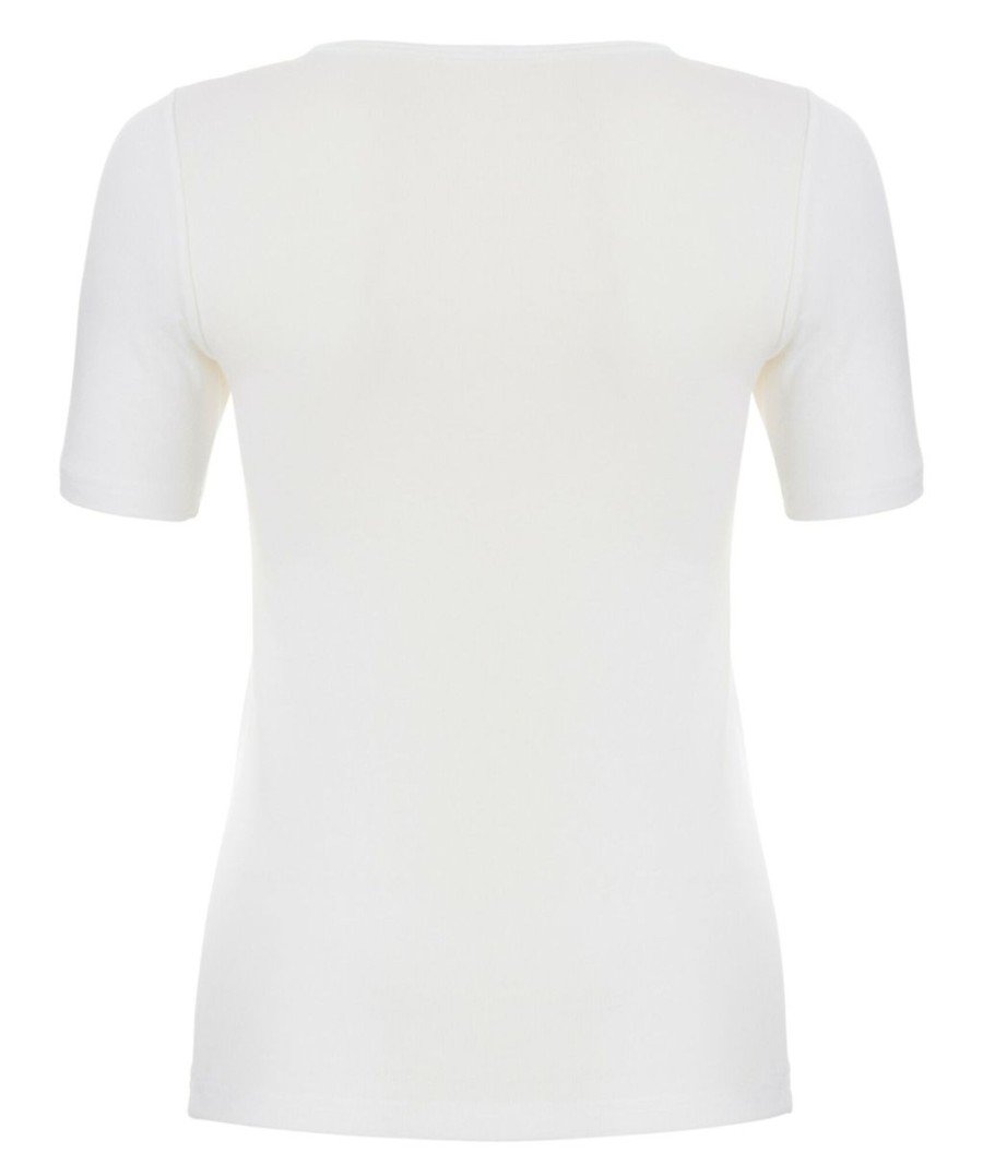 Dames Ten Cate Shirt Met Korte Mouwen | Ten Cate Dames Thermo Lace T-Shirt Snow White 015