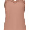 Dames Ten Cate Hemd Met Smalle Bandjes | Ten Cate Dames Secrets Spaghetti Lace Top Pink Nut 1533