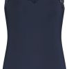 Dames Ten Cate Hemd Met Smalle Bandjes | Ten Cate Dames Secrets Spaghetti Top Lace Dark Navy 2140