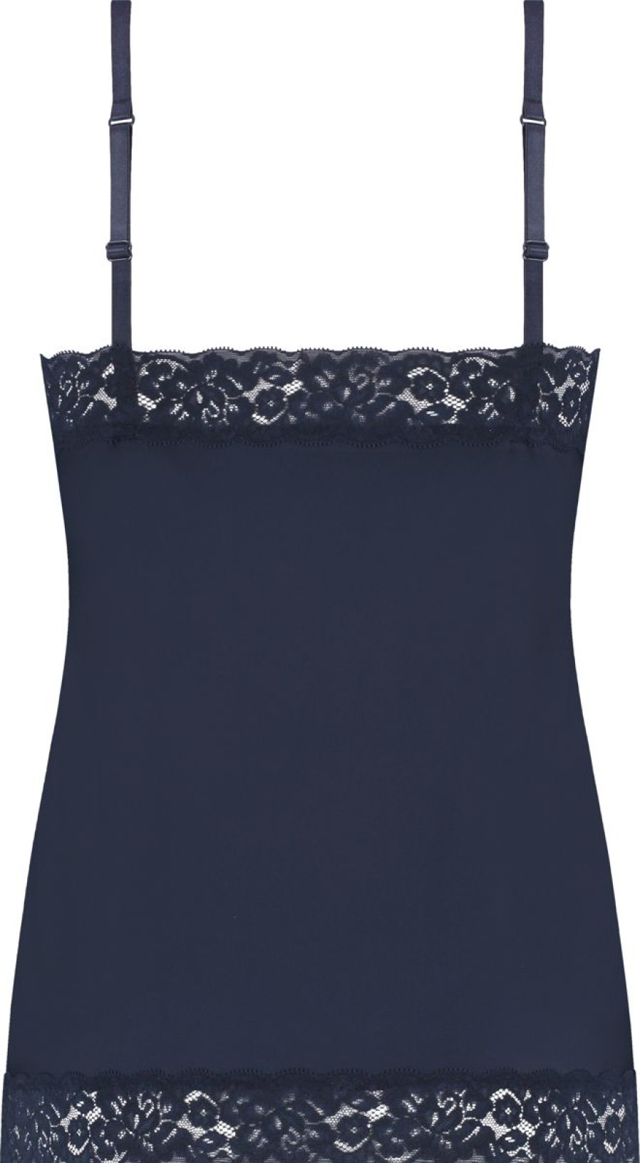 Dames Ten Cate Hemd Met Smalle Bandjes | Ten Cate Dames Secrets Spaghetti Top Lace Dark Navy 2140