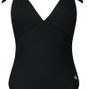 Dames Ten Cate Badpakken | Ten Cate Beach Dames Badpak Black Rib 1612