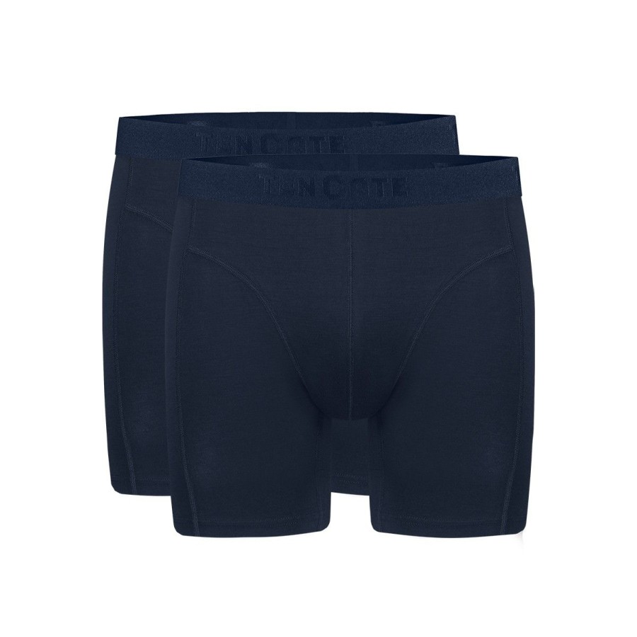 Heren Ten Cate Short Met Lange Pijpjes | Ten Cate Heren Basics Men Long Shorts 2 Pack Navy 159