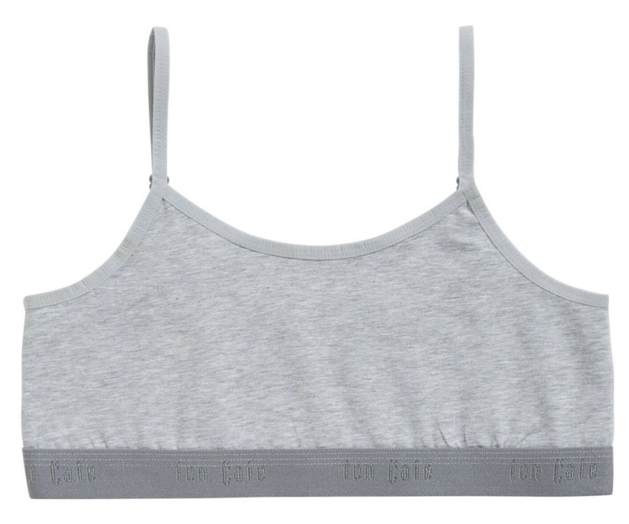 Meisjes Ten Cate Tiener Top | Ten Cate Meisjes Organic Cotton Stretch Top Light Grey Melee 955