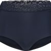 Dames Ten Cate Maxi Slip | Ten Cate Dames Secrets High Waist Brief Lace Dark Navy 2140