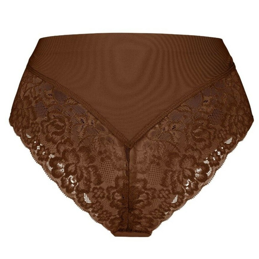 Dames Ten Cate Rio Slip | Ten Cate Dames Secrets High Waist Lace Brazilian Coconut 1535