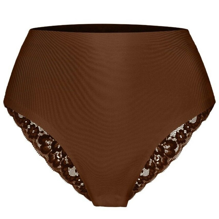 Dames Ten Cate Rio Slip | Ten Cate Dames Secrets High Waist Lace Brazilian Coconut 1535