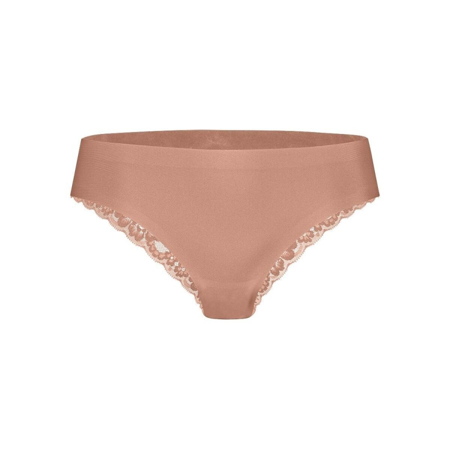 Dames Ten Cate Bikini Slip | Ten Cate Dames Secrets Lace Brazilian Pink Nut 1533