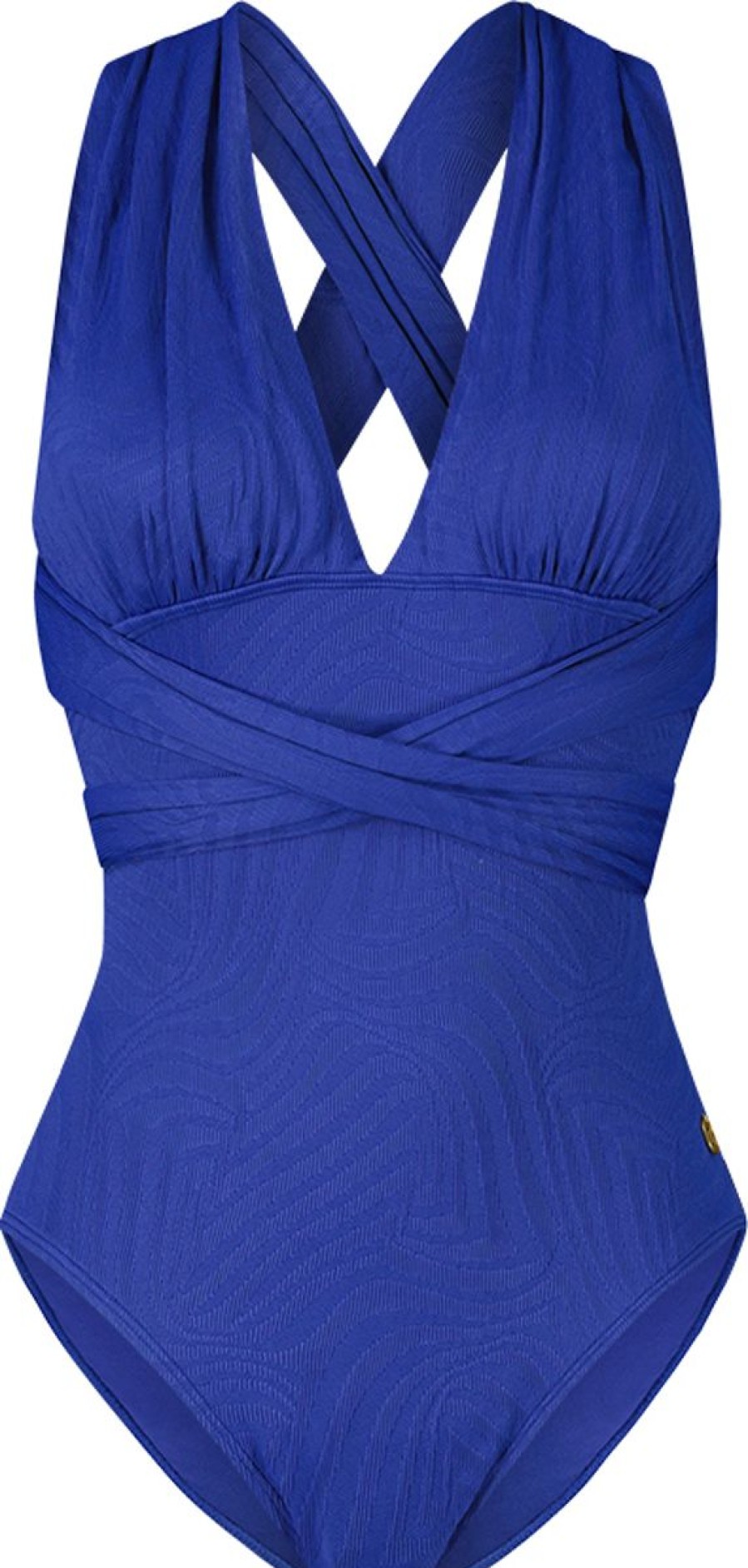 Dames Ten Cate Badpakken | Ten Cate Beach Dames Multiway Badpak Blue Waves 2360