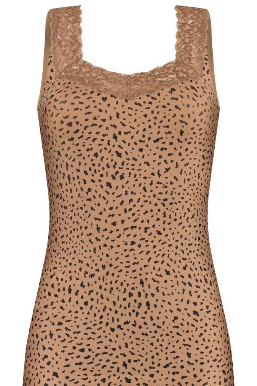 Dames Ten Cate Hemd Met Brede Bandjes | Ten Cate Dames Secrets Lace Singlet Wild Nuts 1536