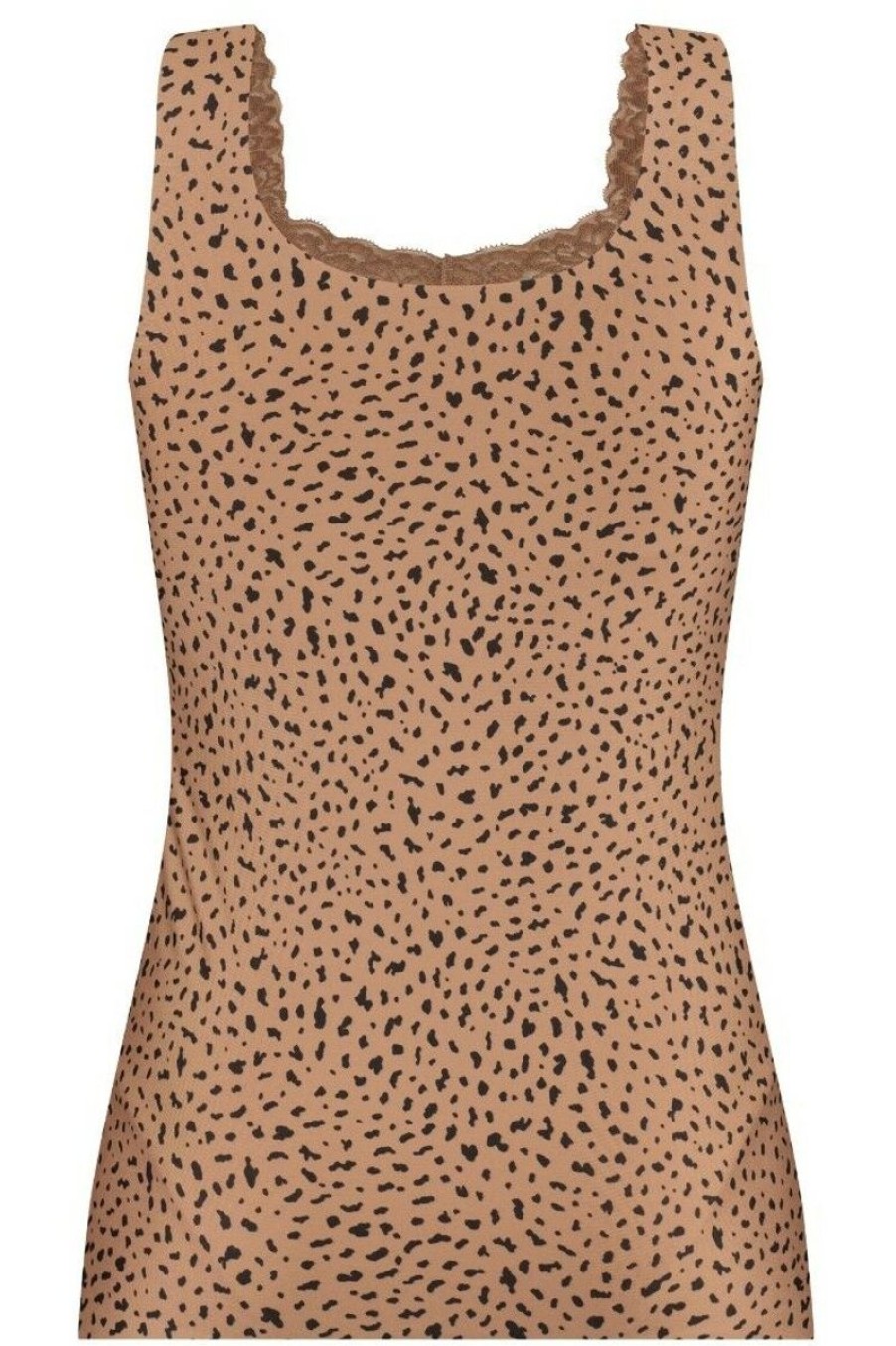 Dames Ten Cate Hemd Met Brede Bandjes | Ten Cate Dames Secrets Lace Singlet Wild Nuts 1536